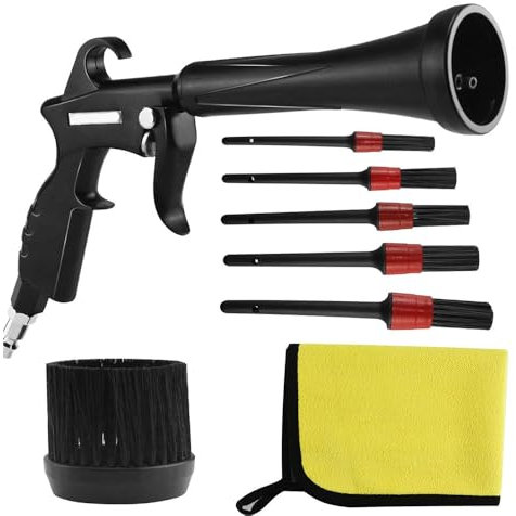 Sakerplus Tornado Dry Cleaning Gun,Detailing Car Cleaning Gun,Air Nozzle Blow Gun, Air Blower for Car Detailing, Interior Dryer Air Tools, Quickly Blowing Out Dirt (BK)