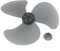 Violiica Hoja de ventilador de repuesto de 16 pulgadas, hélice de plástico de 3 hojas para ventilador de mesa de pared, pedestal, piso, piezas de ventilador eléctrico (negro)