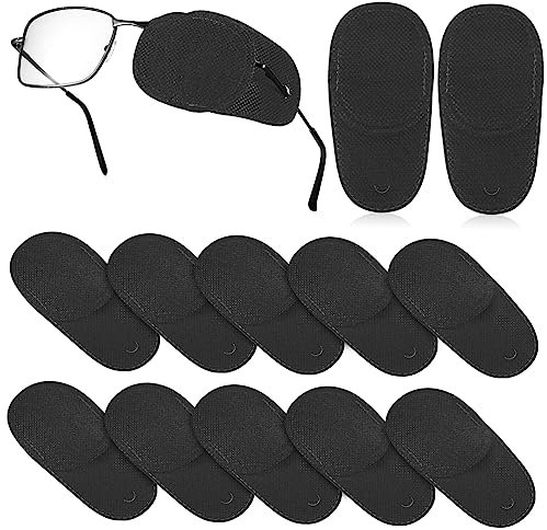SAFIGLE 12pièces Patchs Oculaires Réutilisables Lot Pour Cache-œil Droit Doux Et Confortable Pour Œil