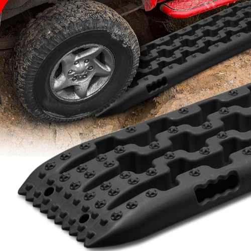 2 Piezas 10T Tablas De Tracción De Recuperación, Tablas De Recuperación Todoterreno, Alfombrillas De Tracción, Para Todoterreno/Coche/Pick-up/SUV/RV - Extracción De Vehículos De, Barro, Nieve