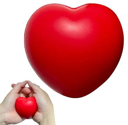 Anti-Stress-Bälle für die Hände, Stressbälle für die Hände, Stressball, Handstärkungsübung, Handtrainer – Handmassageball in Herzform zur Stärkung der Finger