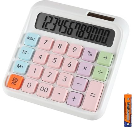 HIHUHEN Taschenrechner, Geschäft Standard-Taschenrechner Dual-Power (Solar und Batterie) Tischrechner (HY-2688)