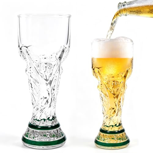 HUIKUANGEU Boccale Birra,Bicchiere da Birra 500ml,Bicchieri da Acqua,Trofeo da Birra in Vetro Trasparente,Boccale Birra Coppa,Calici per il Cocktail,Bevande
