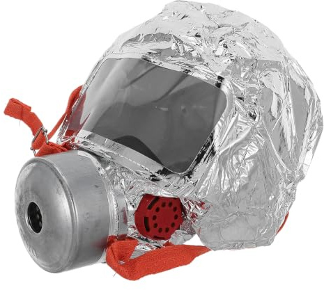 DIYEAH Cagoule anti-incendie - contre la fumée d'urgence avec filtre - | Équipement de protection vital pour la sécurité incendie familiale et la préparation aux situations d'urgence