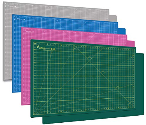 Altera Schneidematte, schneidunterlage A2 (45x60cm), selbstheilend Altera Hobby grün mit Raster