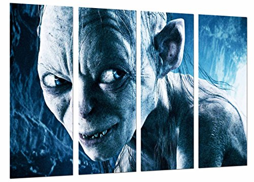 Wandbild - Gollum, Charakter Der Herr der Ringe, 131 x 62 cm, Holzdruck - XXL Format - Kunstdruck, ref.26642
