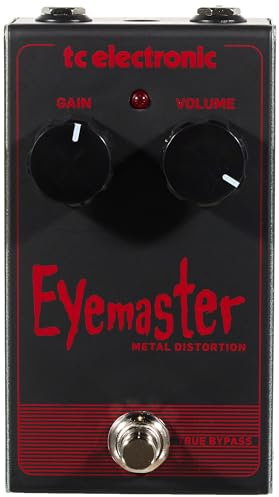 TC Electronic EYEMASTER METAL DISTORTION Skull-Pounding Metal Distortion Pedal mit 2-Knopf-Interface für wahnsinnige Verstärkung