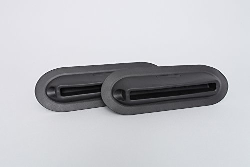 Borika 2 x Sitzträger mit tiefer Öffnung, Sitzhalter für Schlauchboot-Sitze, schwarz