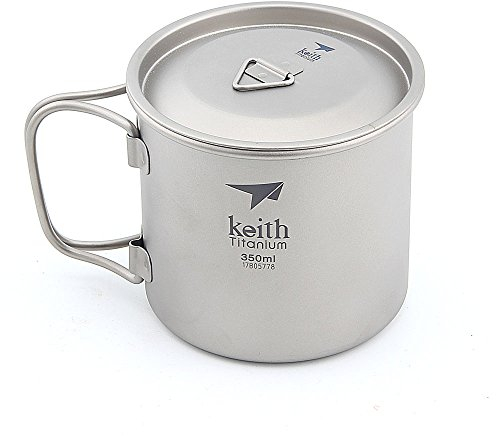 Keith 300 ml / 900 ml Titan Tasse Outdoor Geschirr Camping Reisen Faltbare Griff Tasse (350ml)