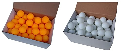 Der Sportler 75 Tischtennisbälle 38mm ohne Aufdruck Weiss stabiles Material & Der Sportler 75 Tischtennisbälle 38mm ohne Aufdruck orange stabiles Material