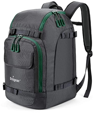 Unigear Skischuhtasche mit Helmfach und Rucksackgurten, Skirucksack Skischuhrucksack mit Helmtasche, Skitasche Skisack für Skistiefel, Schlittschuhe, Snowboard, Inline-Skates