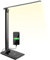 Monzana LED Schreibtischlampe USB Anschluss 3 Farb- 5 Helligkeitsstufen Touch Dimmbar Warmweiß Tischlampe Büro Nachttischlampe Warmes Licht Schwarz