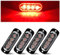 Teguangmei 4pcs Ultra Mince 4LED Lumières Stroboscopiques d'urgence Rouge Danger Balise Avertissement Clignotant Lumières Universelles Pour Voiture Véhicule Camion 12-24V