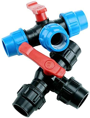 T-Anschluss 3-Wege-Adapter für PPR/PE/PVC-Schlauch, schnelle Wasserleitung, Ventilanschluss, für öffentliche Grünflächen, Hausgarten, landwirtschaftliche Produktion, Gartenarbeit