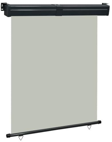 vidaXL Toldo Lateral de Balcón, Pantalla de Privacidad, Toldo Vertical Resistente al Rayos UV, Sombrilla para Jardín Terraza, Gris