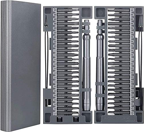 50 En 1 ensemble de tournevis de précision, kit d’outil de réparation électronique, kit de tournevis de précision, bit de conducteur en acier d’outil de S2, poignée en alliage d’aluminium, pour le pc