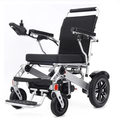 DREAMyun Elektrischer Rollstuhl Faltbar, Elektrorollstuhl Faltbar mit Li-Ion Battery 24V 12Ah, Doppelfunktion Faltbare für ältere und behinderte Menschen Elektro-Rollstuhl