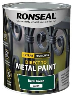 Ronseal Direct to Metal Paint Rural Green Satin 750ml