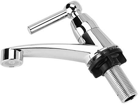 Kaltwasserhahn Bad Waschbecken, ABS-Kunststoff Einzel-Kaltwasserhahn, Wasserhahn Badezimmer Waschbecken Küchenspüle Zubehör G1/2 Anschluss für Badezimmer(Gerader Griff G1/2)