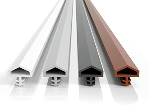 Premium TPE Türdichtung für Zimmertüren gegen Zugluft aus 2 Komponenten (5m, Braun)