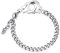HMOOY Bracciale manette, bracciale a maglia di manette in acciaio inossidabile, bracciale alla caviglia, regolabile, bracciale di dichiarazione di manette nere di partner in crimine per uomo, 7