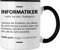 Trendation - Informatiker Tasse Geschenk Programmierer Gadget Lustig Geschenkidee Männer Zubehör Informatiklehrer IT (Schwarz)