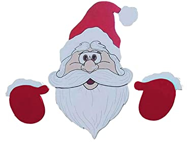 Weihnachts Gartendeko Weihnachten ，Garten Zaun Peeker Ornamente Weihnachten Zaun Peeker Weihnachtszaun Dekoration Weihnachtsdeko Garten Zaundekoration für Outdoor Garten Hof (roter Weihnachtsmann)