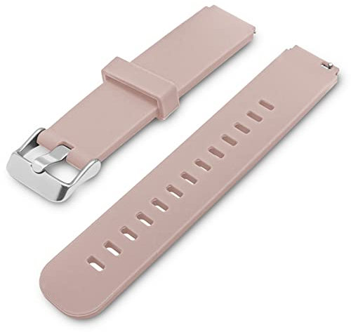 ADALLOR® Smartwatch Armband Wechselarmband für Herren Damen, Quick Release Uhrenarmband, Ersatzarmband, Silikon Uhrenarmbänder, Uhrband Bracelet Strap für Herrenuhr, 22mm, 20mm, 18mm (22 mm, Rosa)