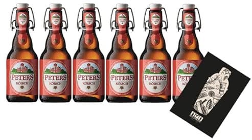 Peters Kölsch 6er Set Bier 0,33L (4,8% Vol) mit Mixcompany Grußkarte inkl Pfand MEHRWEG- [Enthält Sulfite]