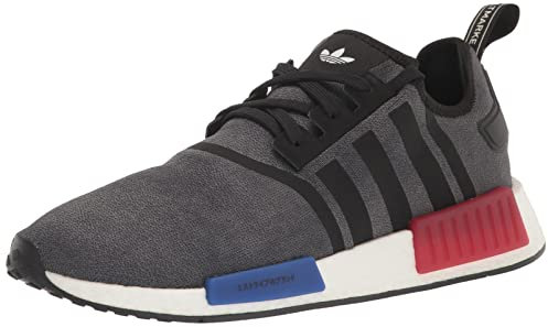 adidas Originals Herren NMD_r1 Sneaker, Schwarz/Semi Lucid Blue/Glory Red, 45 EU