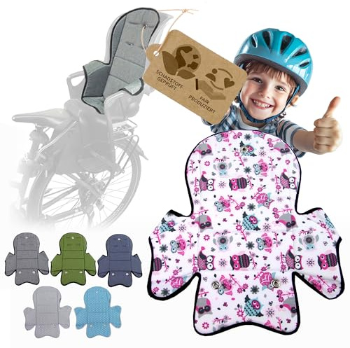 Ersatzbezug kompatibel mit Römer Jockey Kinderfahrradsitz Mod5 | Weiches Ersatzpolster, Sitzbezug, Waschbar bei 30°C (Eule $1)