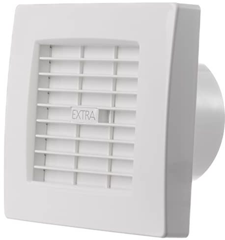Steinberg14 100mm / 4 inch Bathroom Ventilator with Automatic Shutters and Timer - Extractor Fan for Kitchen, Toilet, Bath