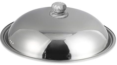 Operitacx Stainless Steel Anti-scald Pot Lid Multifunktionale Küchenschutzabdeckung Für Töpfe Und Pfannen Hitzebeständig Design Schützt Vor Öl-spritzern Mit Praktischem Knopf Einfachen