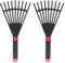 DOITOOL 2Pcs Hrechen Garten Laubbesen Rasenrechen Hand-Rechen Pflügen Gras-Rechen Landwirtschaftliche Rechen für Für Blätter Laubrechen