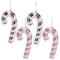 Set Christbaumanhänger Candy Cane, Christbaumschmuck zum Anhängen - Weihnachtskugel in Candy-Form, aus leichtem Kunststoff (14 x 7 x 2 cm, Zuckerstange rosa, 4)