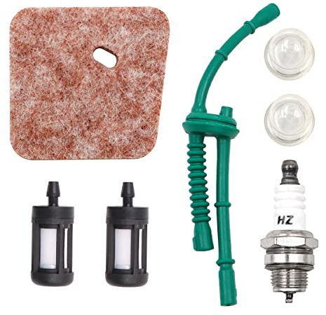 VOANZO Benzinfilter-Kraftstoffschlauch-Service-Kits mit Zündkerzen für Zündkerzen für STIHL FS38 FS45 FS46 FS55 KM55 KM55C
