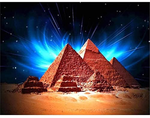 YSCOLOR Diamant Painting Diy 5D Diamant Malerei Kits Für Erwachsene Und Full Diamond Art Kits Strass Stickerei S Ägyptische Pyramide Runde 30x40cm