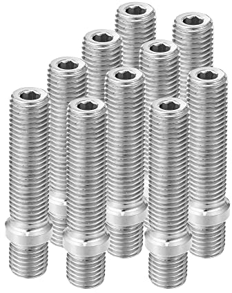 X AUTOHAUX M12x1.5 à M12x1.5 Roue Goujon pour BMW - 10pcs Argenté Ton