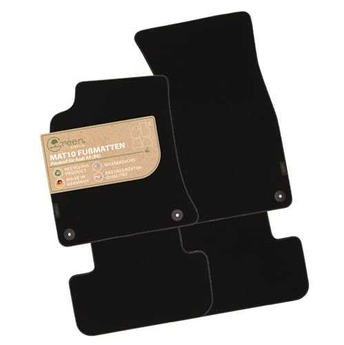 MAT10 Green Edition – Auto-Fußmatten passend für Audi A4 (B8) Avant (BJ 04/2008-10/2015, Typ 8K) | nachhaltiges Velours | Automatten-Set, 4-teilig | Made in Germany, Erstausrüsterqualität