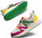 LUCKY STEP Sneakers Casual da Donna Piattaforma Classica Leopardata (Fucsia/Verde, 7US-37EU-4UK)