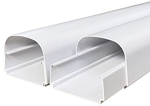 2m Kanal Full-Cover (2000x74x56mm LxBxH) (T 75 - Opt-FC) in weiß - aus Kanalsystem Optima 75 - Opt für Klimaanlagen/Wärmepumpen