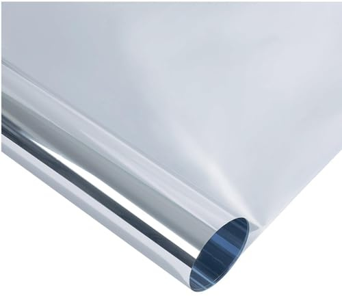 Fensterfolie Sonnenschutz, Spiegelfolie Fenster Sichtschutz, Reflektierende Fensterfolie Spiegelfolie Selbstklebend Wärmeisolierung Anti-UV Schutzfolie Fenster für Büro Wohnzimmer oder Schlafzimmer