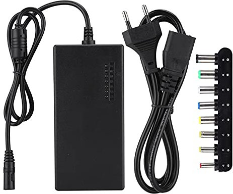 Adaptador de Fuente de Alimentación, 12-24V 96W Interruptor de 7 Velocidades Controlador de Fuente de Alimentación Transformador de Conmutación Ajustable para Diferentes Modelos de Portátiles