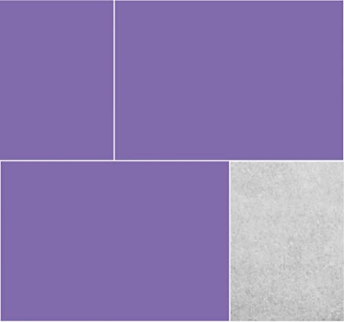 INDIGOS Fliesenaufkleber Fliesen glänzend - Lavendel - 14,5x19,5cm - Wandfliese Aufkleber - Klebefliesen für Wand - Stickerfliesen Küche, Bad, WC, Bordüre Fliesenspiegel renovieren überkleben