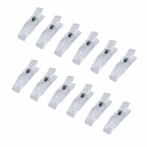12 Clips for Pleated Paper Blinds Shades, Clear Plastic Blinds Clips for Window Temporary Window Blinds Shades Clips that hold Curtains