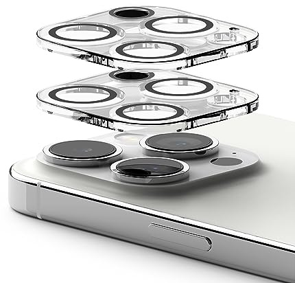 Ringke Camera Glass Kompatibel mit iPhone 15 Pro Max Kamera Glas Schutzfolie Anti-Kratzer Gehärtetes Kameralinsen Schutz Glas - 2 Stück