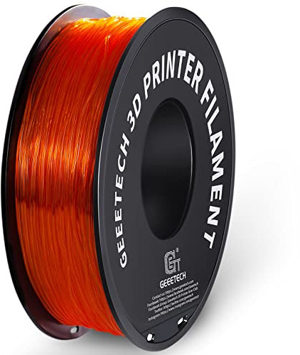 GEEETECH TPU filament 1,75mm Transparent Orange, Flexible 3D Drucker Filament 1kg 1 Spool