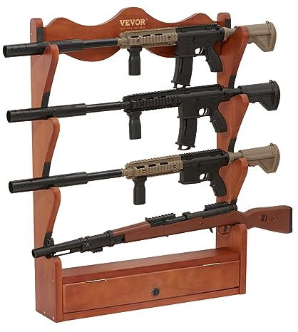 VEVOR Waffenregal zur Waffenaufbewahrung, 4 Gewehre Gewehrhalter Waffentresor-Zubehör für Gewehre & Schrotflinten, Waffenhalter im Waffenschrank, Schrotflinten-Gewehrauflage 60 kg Gewichtskapazität