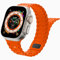 Correa de magnética para Apple Watch 49mm 45mm 44mm 42mm correas mujer hombre,correa de repuest deportivo de silicona suave para Apple watch Ultra 2 iWatch Series 9/8/7/6/5/4/3/2/1 SE，arancione