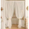 Yaland Stickerei Scheibengardine Elegante Gardine mit zarten Floral Kante Landhausstil Bistrogardine mit Tunnelzug 1 Stück Weiß HxB 60x160cm